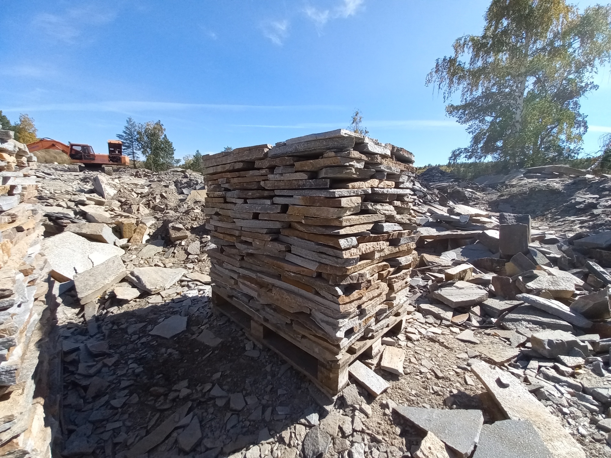 Плитняк златолит серебристый для мощения на бетон купить в Костромской области